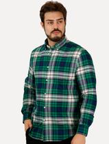 Camisa Tommy Hilfiger Masculina Regular Oxford Xadrez Tartan Verde