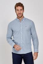 Camisa Tommy Jeans Masculina Regular Essential Xadrez Grid Oxford Azul/Bege - Cor Azul - Tamanho M/M Camisa Tommy Jeans Masculina Regular Essential Xadrez Grid Oxford Azul/Bege - Cor Azul - Tamanho M/M