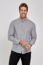 Camisa Tommy Jeans Masculina Regular Essential Xadrez Grid Oxford Preto/Bege - Cor Preto - Tamanho XL/GG