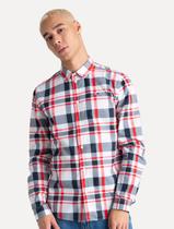 Camisa Tommy Jeans Masculina Xadrez Essential Azul Marinho/Vermelho Camisa Tommy Jeans Masculina Xadrez Essential Azul Marinho/Vermelho