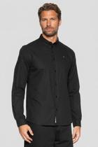 Camisa Tommy Jeans ML Masculina Regular Fit Oxford Shirt Preta - Cor Preto - Tamanho L/G Camisa Tommy Jeans ML Masculina Regular Fit Oxford Shirt Preta - Cor Preto - Tamanho L/G
