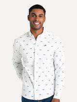 Camisa Tommy Jeans Regular College Pop Dobby Branca Camisa Tommy Jeans Regular College Pop Dobby Branca