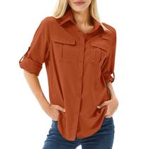 Camisa Toumett feminina UPF 50+ de manga comprida com proteção solar UV Camisa Toumett feminina UPF 50+ de manga comprida com proteção solar UV