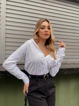 Camisa tricoline bordada christian Camisa tricoline bordada christian