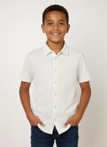 Camisa Tricot Juvenil Para Menino - OFF WHITE Camisa Tricot Juvenil Para Menino - OFF WHITE