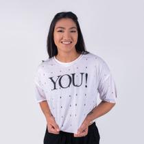 Camisa Tshirt Furadinha You Babylook Feminina Casual Malha