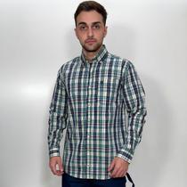 Camisa Txc Xadrez Masculina Verde Manga Longa Original New
