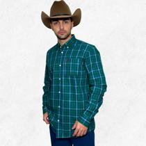 Camisa Txc Xadrez Masculina Verde Manga Longa Original