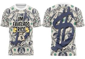 Camisa Um Favelado Rico Camiseta Dolar Peita De Quebrada Chave - 3F Sports