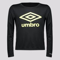 Camisa Umbro Manga Longa Basic UV Juvenil Preta