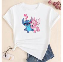 Camisa Unisex Com Estampa lilo Stitch 100% Algodao Adulto INFANTIL