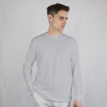 Camisa Unisex Manga Comprida Básica Estilo Meia Estação
