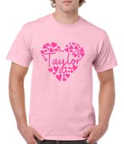Camisa Unissex Taylor Swift The Eras Tour Corações Camisa 100% Algod