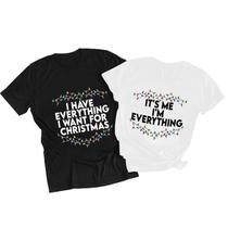 Camisa Urvatac Christmas Couples Funny de manga curta Camisa Urvatac Christmas Couples Funny de manga curta