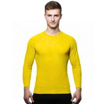Camisa Uv +50 Manga Longa Slim cor:Amarelo SeleçãoTamanho:GG