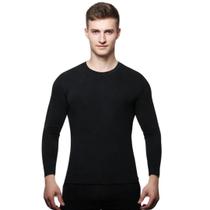 Camisa Uv +50 Manga Longa Slim cor:PretoTamanho:GG
