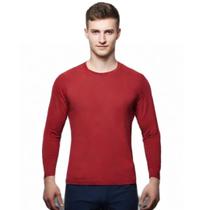 Camisa Uv +50 Manga Longa Slim cor:Vermelho EscuroTamanho:P