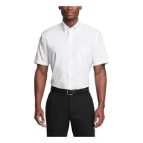 Camisa Van Heusen, vestido masculino de manga curta, ajuste regular, Oxford