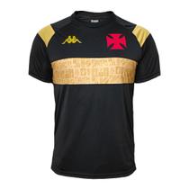 Camisa Vasco da Gama Kappa Supporter Cuts Preto e Dourado - Masculino