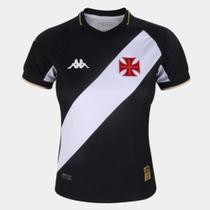 Camisa Vasco I 23/24 s/n Jogador Kappa Feminina - Preto+Branco