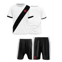 Camisa Vasco Infantil - Bermuda Conjunto Kit Mini Craque