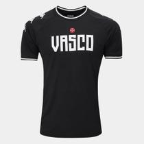 Camisa Vasco Lettering Masculina Kappa Original 24/25 Preta