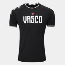 Camisa Vasco Lettering Masculina Kappa Original 24/25 Preta Camisa Vasco Lettering Masculina Kappa Original 24/25 Preta