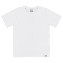 Camisa Verão Infantil Menino Mangas Curtas Branco Tam 4 a 12 - Angerô