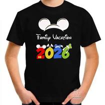 Camisa Viagem Família Disney 03 Unidades Vacation Trip Algodão