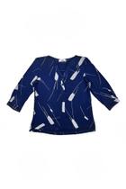 Camisa Vibrações Mangas 3/4 Estampada - Cor Do Céu Camisa Vibrações Mangas 3/4 Estampada - Cor Do Céu