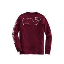 Camisa Vineyard Vines Vintage Baleia Manga Longa Vermelho Escuro P
