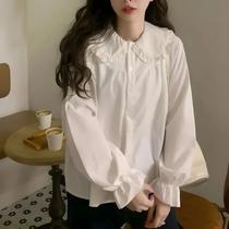 Camisa Vintage Branca Feminina - Manga Comprida, Estilo Preppy Y2K