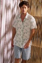 Camisa viscose adulto imp. ref. 23010 folhagem verde tamanho:p