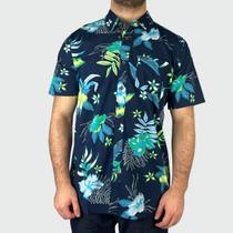 Camisa Volcom Sunriser Floral Navy
