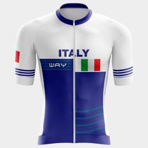 Camisa Way Premium de Ciclismo Masculino Manga Curta Proteção Uv 3 Bolsos Traseiros Ziper Total Respirável Slim