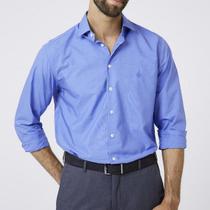 Camisa wrinkle free dudalina masculina azul 53 01 0302