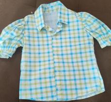 Camisa xadrez azul com detalhes Camisa xadrez azul com detalhes