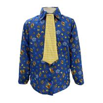Camisa Xadrez Bambolê Com Gravata Xadrez Estampa Sortida Camisa Xadrez Bambolê Com Gravata Xadrez Estampa Sortida