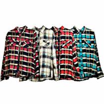 Camisa Xadrez Colorida Manga Longa Junina Feminina Adulta
