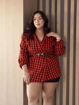 Camisa Xadrez Country Feminina Plus Size Festa Junina São João Arraiá Quadrilha