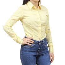 Camisa Xadrez Feminina Amarela Classic 38227