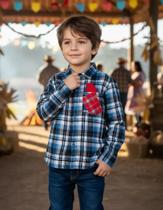 Camisa Xadrez Festa Junina Caipira Quadrilha Arraia Infantil Camisa Xadrez Festa Junina Caipira Quadrilha Arraia Infantil