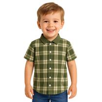 Camisa Xadrez Festa Junina Infantil Tricoline Tamanho 4 a 14