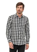 Camisa Xadrez Flanela Touch Fine Classic Yacht Master - Preto