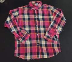 Camisa xadrez flanelada infantil juvenil junina menina menino Tamanho 12