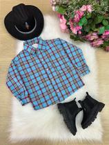 Camisa Xadrez Heitor Azul e Vermelho para Festas Juninas