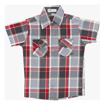 Camisa Xadrez Infantil Manga Curta 1 Ao 16.