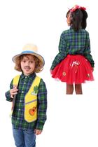 Camisa Xadrez Infantil VERDE - Milho Verde - FESTA JUNINA - Quimera Kids