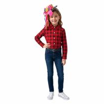 Camisa Xadrez Junina Algodão Infantil Feminina