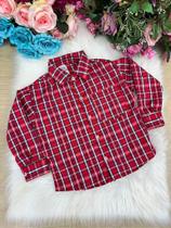 Camisa Xadrez Junina Eduardo Vermelho - Tecido 80% Poliester 20% Algodão